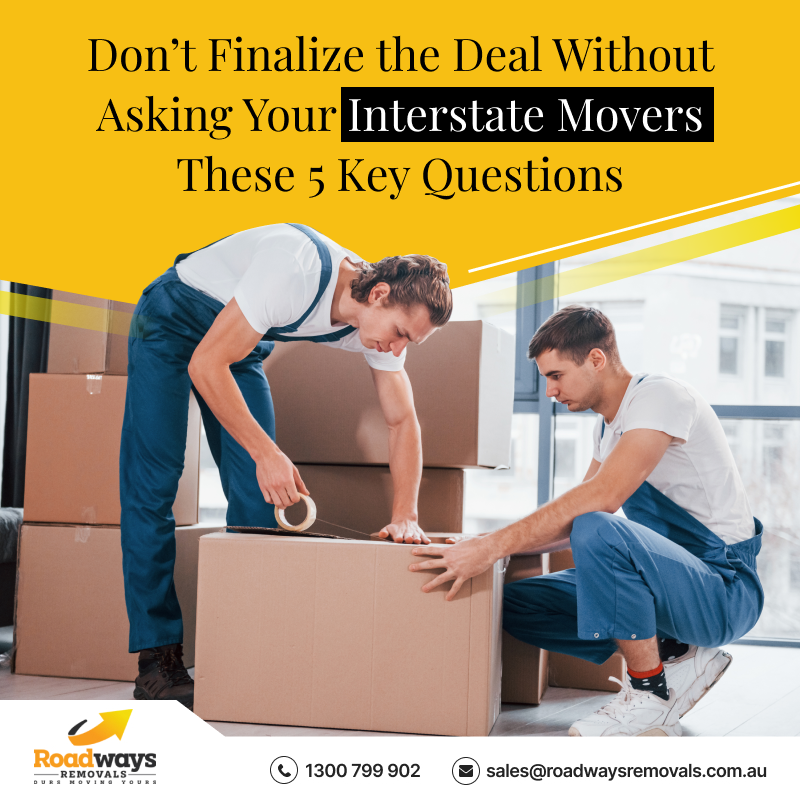 Interstate furniture removalists